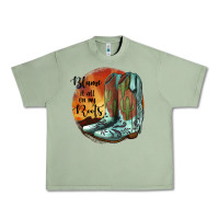 Oil Green Blame It All On My Roots Urban Heavy Tee - JahusDesignShop