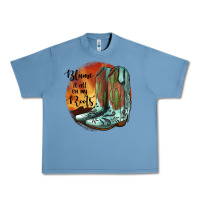 Pebble Blue Blame It All On My Roots Urban Heavy Tee - JahusDesignShop