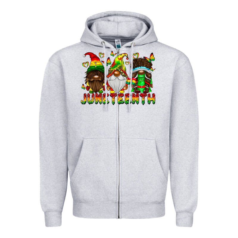 June Teenth Gnomes Zipper Hoodie by CowhideDigitalArt | Teevron