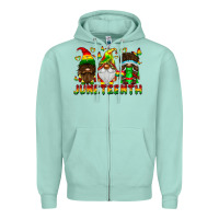 Seafoam June Teenth Gnomes Zipper Hoodie - CowhideDigitalArt
