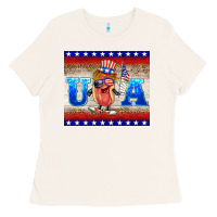 Bone usa hot dog Ladies Tee - BarkalooDesign