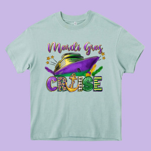 Mardi Gras Cruise Celebration Heavy Core Tee Designed By Lillyallendesigns