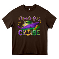 Chocolate Brown mardi gras cruise celebration Heavy Core Tee - LillyAllenDesigns