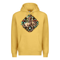 Antique Gold Aztec symbol rodeo Premium Hoodie - FaDigitalArtStudio