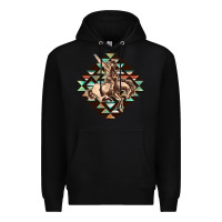Black Aztec symbol rodeo Premium Hoodie - FaDigitalArtStudio