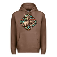 Chestnut Aztec symbol rodeo Premium Hoodie - FaDigitalArtStudio