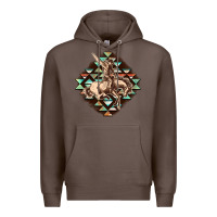 Coffee Aztec symbol rodeo Premium Hoodie - FaDigitalArtStudio