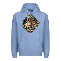 Colony Blue Aztec symbol rodeo Premium Hoodie - FaDigitalArtStudio