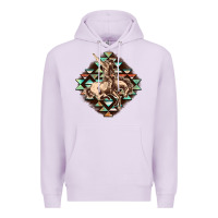 Lilac Aztec symbol rodeo Premium Hoodie - FaDigitalArtStudio