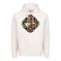 Pale Pink Aztec symbol rodeo Premium Hoodie - FaDigitalArtStudio