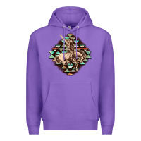 Purple Aztec symbol rodeo Premium Hoodie - FaDigitalArtStudio