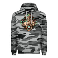 Slate Camo Aztec symbol rodeo Premium Hoodie - FaDigitalArtStudio