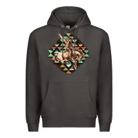 Smoke Aztec symbol rodeo Premium Hoodie - FaDigitalArtStudio