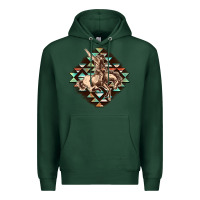 Sports Green Aztec symbol rodeo Premium Hoodie - FaDigitalArtStudio