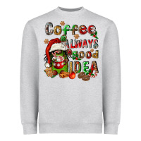 Heather Grey coffee is always a good idea Heavyweight Sweatshirt - FaDigitalArtStudio
