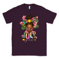 Plum July Girl Afro Woman Summer Classic Tee - texasbilliewilder