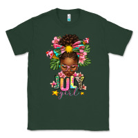 Sports Green July Girl Afro Woman Summer Classic Tee - texasbilliewilder