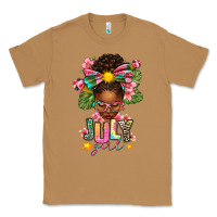 Toasted Coconut July Girl Afro Woman Summer Classic Tee - texasbilliewilder