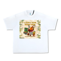 White i can't talk right now Urban Heavy Tee - TumblerDesignByShophia