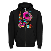 Black Love Summer Zipper Hoodie - CowhideDigitalArt
