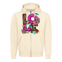 Sandshell Love Summer Zipper Hoodie - CowhideDigitalArt