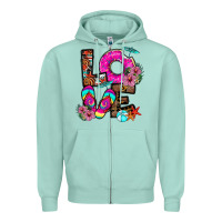 Seafoam Love Summer Zipper Hoodie - CowhideDigitalArt