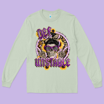 Def Unstable Long Sleeve Tee Designed By Cowgirlartshop