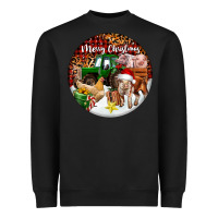 Merry Christmas Farm Animals Heavyweight Sweatshirt | Teevron