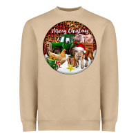Mushroom Merry Christmas Farm Animals Heavyweight Sweatshirt - FaDigitalArtStudio