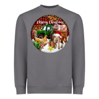 Storm Merry Christmas Farm Animals Heavyweight Sweatshirt - FaDigitalArtStudio