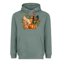 Sage fall coop animals pumpkin Heavyweight Hoodie - Artiststas
