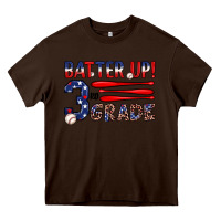 Chocolate Brown batter up 3rd grade Heavy Core Tee - JahusDesignShop