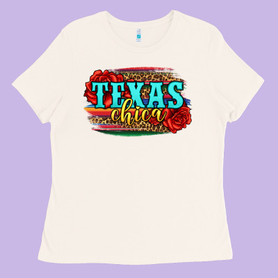 Texas Chica With Roses Ladies Tee Designed By Jasminsmagicworld