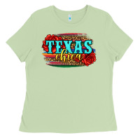 Matcha Texas Chica with roses Ladies Tee - Jasminsmagicworld
