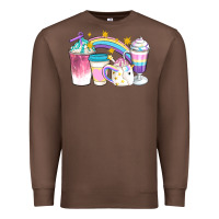 Chestnut Unicorn Coffee Cups Premium Sweatshirt - Artiststas