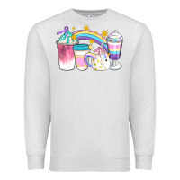 Oatmeal Heather Unicorn Coffee Cups Premium Sweatshirt - Artiststas