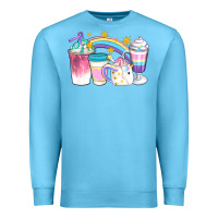 Ocean Blue Unicorn Coffee Cups Premium Sweatshirt - Artiststas