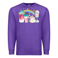 Purple Unicorn Coffee Cups Premium Sweatshirt - Artiststas