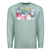 Seafoam Unicorn Coffee Cups Premium Sweatshirt - Artiststas