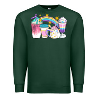 Sports Green Unicorn Coffee Cups Premium Sweatshirt - Artiststas