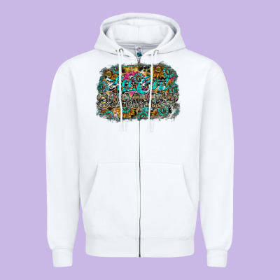 Hot Mom Summer Zipper Hoodie Designed By Cowhidedigitalart