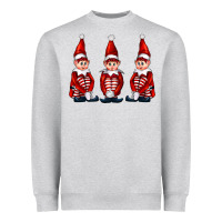 Heather Grey Christmas Elfs Heavyweight Sweatshirt - FaDigitalArtStudio