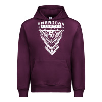 Mauve Wine American Fighter 3 Urban Hoodie - lanVoArt
