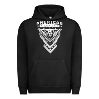 Pigment Black American Fighter 3 Urban Hoodie - lanVoArt
