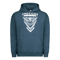 Pigment Midnight Navy American Fighter 3 Urban Hoodie - lanVoArt