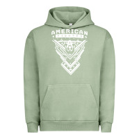 Pigment Oil Green American Fighter 3 Urban Hoodie - lanVoArt