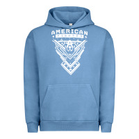 Pigment Pebble Blue American Fighter 3 Urban Hoodie - lanVoArt
