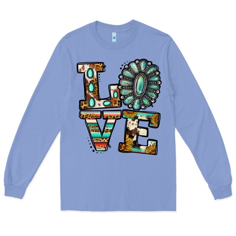 Turquoise Serape Love Long Sleeve Tee by Jasminsmagicworld | Teevron