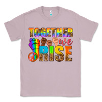 Lilac LGBTQ+ together we rise Classic Tee - NancyCooperArtShop