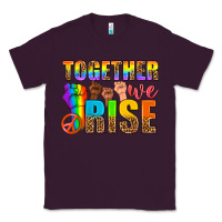 Plum LGBTQ+ together we rise Classic Tee - NancyCooperArtShop